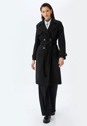 Koton BELTED - Mantel - black