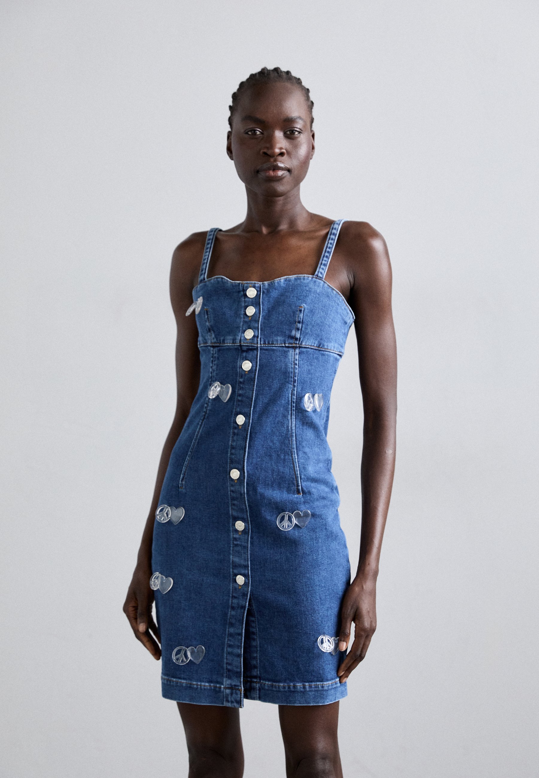 MOSCHINO JEANS Denim dress - fantasia blu/light-blue denim - Zalando.ie