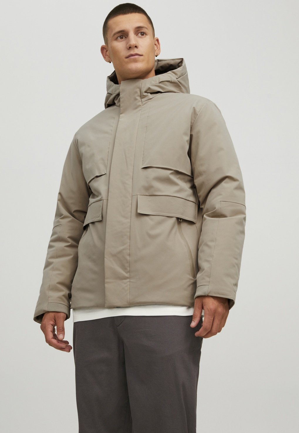 Jack & Jones Sweat à capuche Jorexplorer Teddy Homme (Marron) | privat