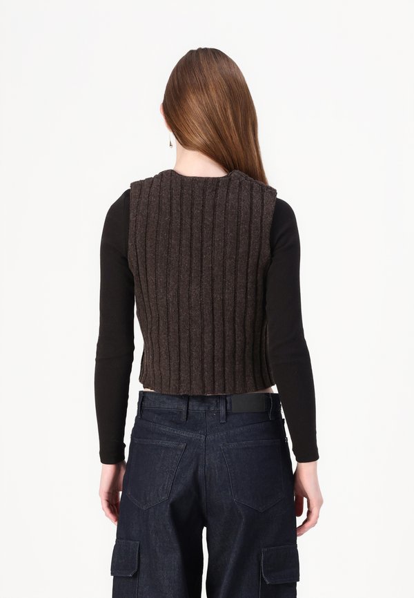 NISSA VEST - Waistcoat - turkish coffee3