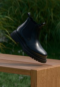 LEATHER - Korte laarzen - black