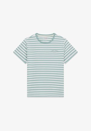 Guess Jeans, GESTREIFTES T-SHIRT - T-shirt con stampa - hellgrün