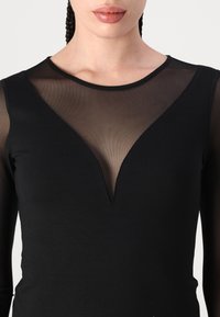 ONLY ONLBECKI BODYTOP - Tops ar garām piedurknēm - black