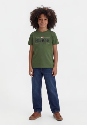 Tommy Hilfiger LOGO EMBROIDERY INTERLOCK KNIT T-SHIRT - Μπλουζάκι με στάμπα - mountain pine