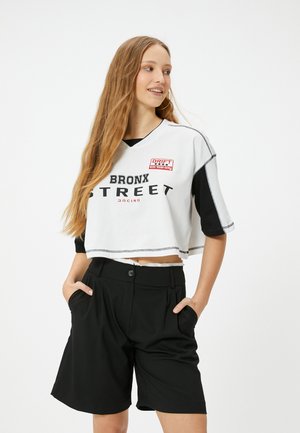 Koton SHORT SLEEVE  - Camiseta estampada - white