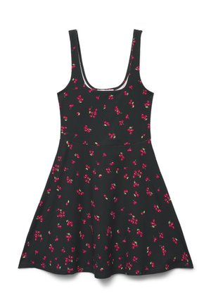 Terranova, VESTITO SKATER CON STAMPA CILIEGIE - Vestito casual - var nero