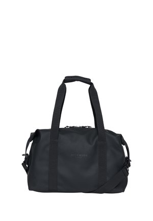 Sort Beckmann duffelbag med doble bærehåndtak og justerbar skulderstropp, designet for reise eller sportsbruk.