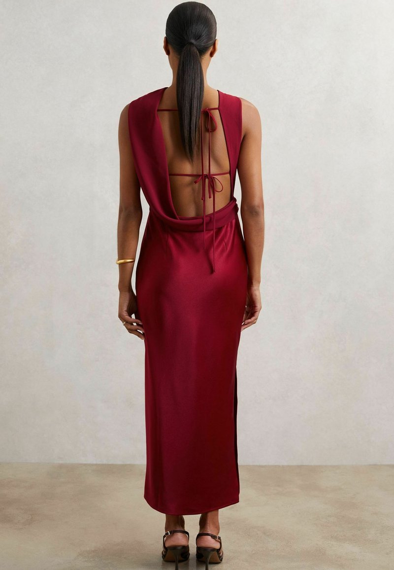 sachin and babi light blue dress Cute Backless Burgundy Satin Short Prom Dresses, Red Backless Homecomi –  Eip Collection main image 0