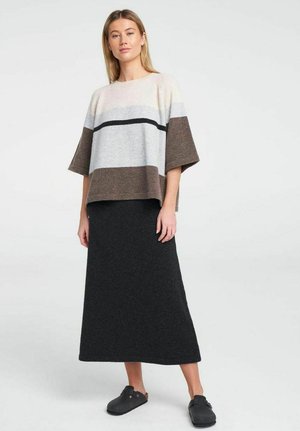 ANITA - A-line skirt - anthracite mel.