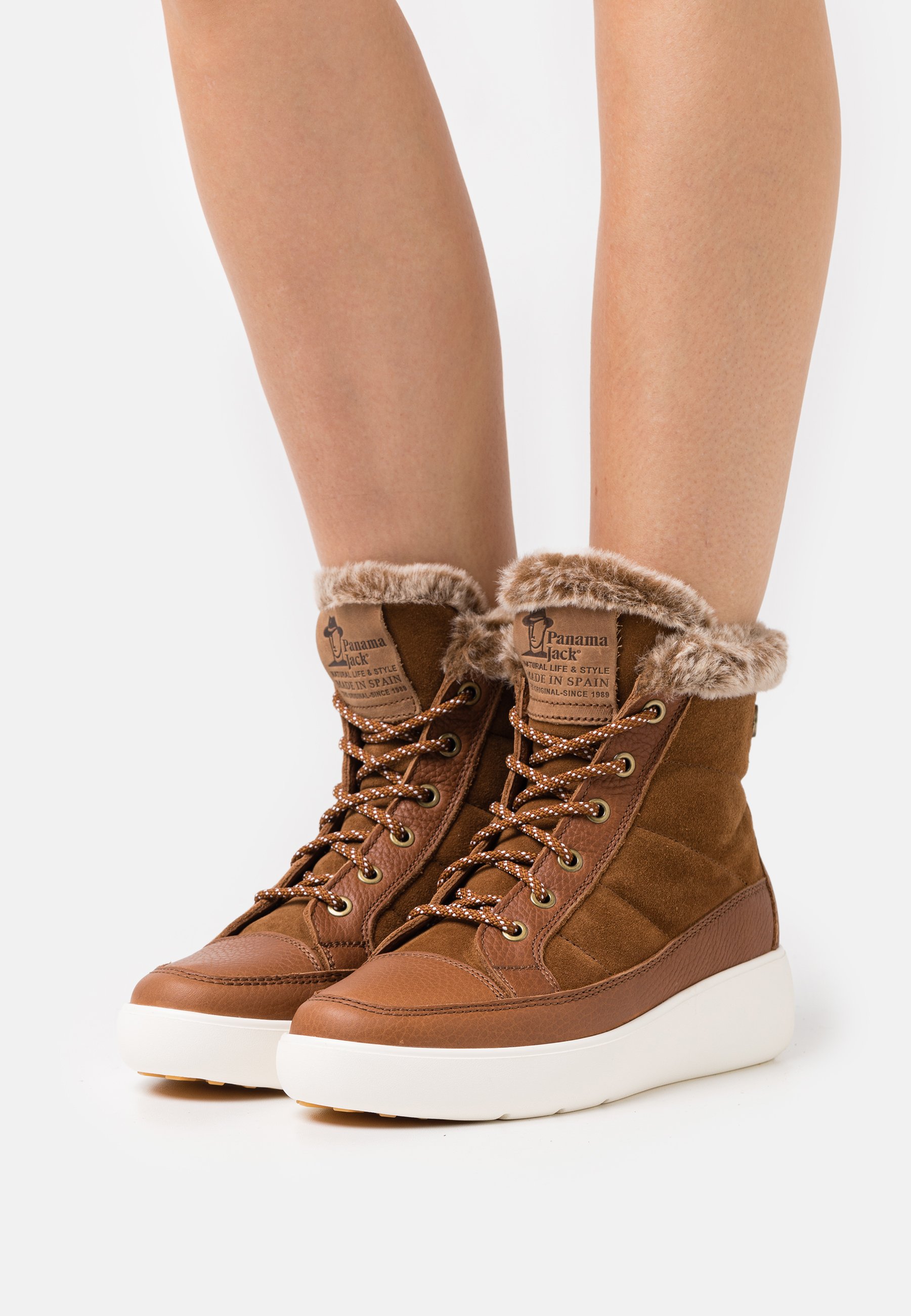 Panama Jack RAQUEL - Botines con cordones - bark/marrón oscuro - Zalando.es