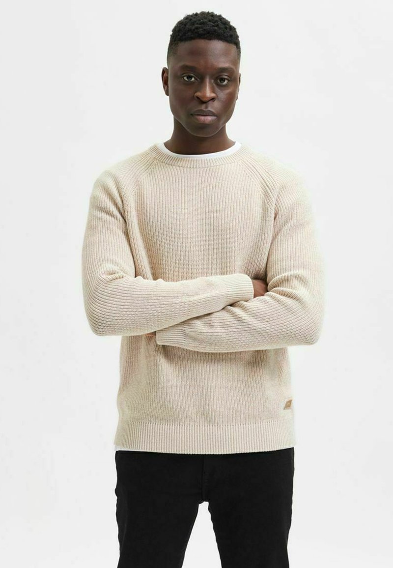 Herren Strickjacken | Selected Homme STRUKTURIERT Strickpullover egret/weiß - ZP34634 Herren Strickjacken | Selected Homme STRUKTURIERT Strickpullover egret/weiß - ZP34634