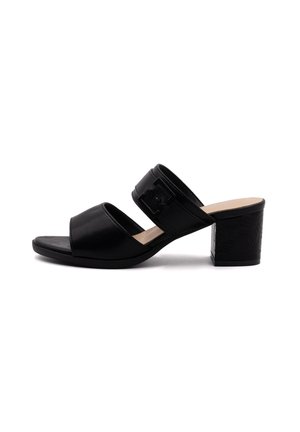 Heeled mules - black