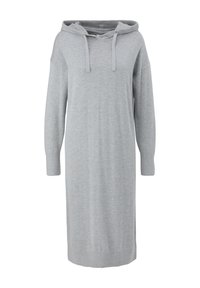 s.Oliver MIT KAPUZE - Robe pull - grau meliert
