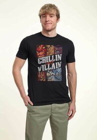 Disney DISNEY VILLAINS VILLAINS CHILLS UNISEX - Print T-shirt - navy blue