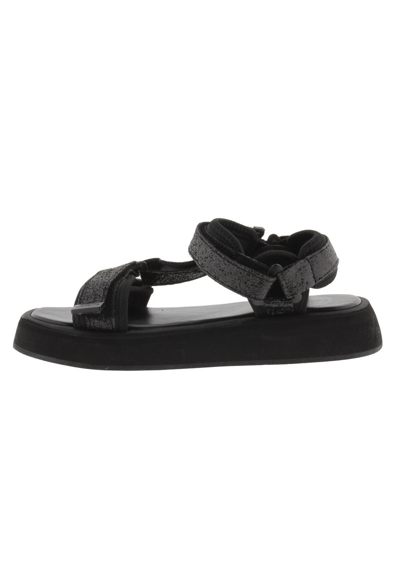 Victoria Shoes SAL TIRAS BRILLO - Sandalen met plateauzool - black