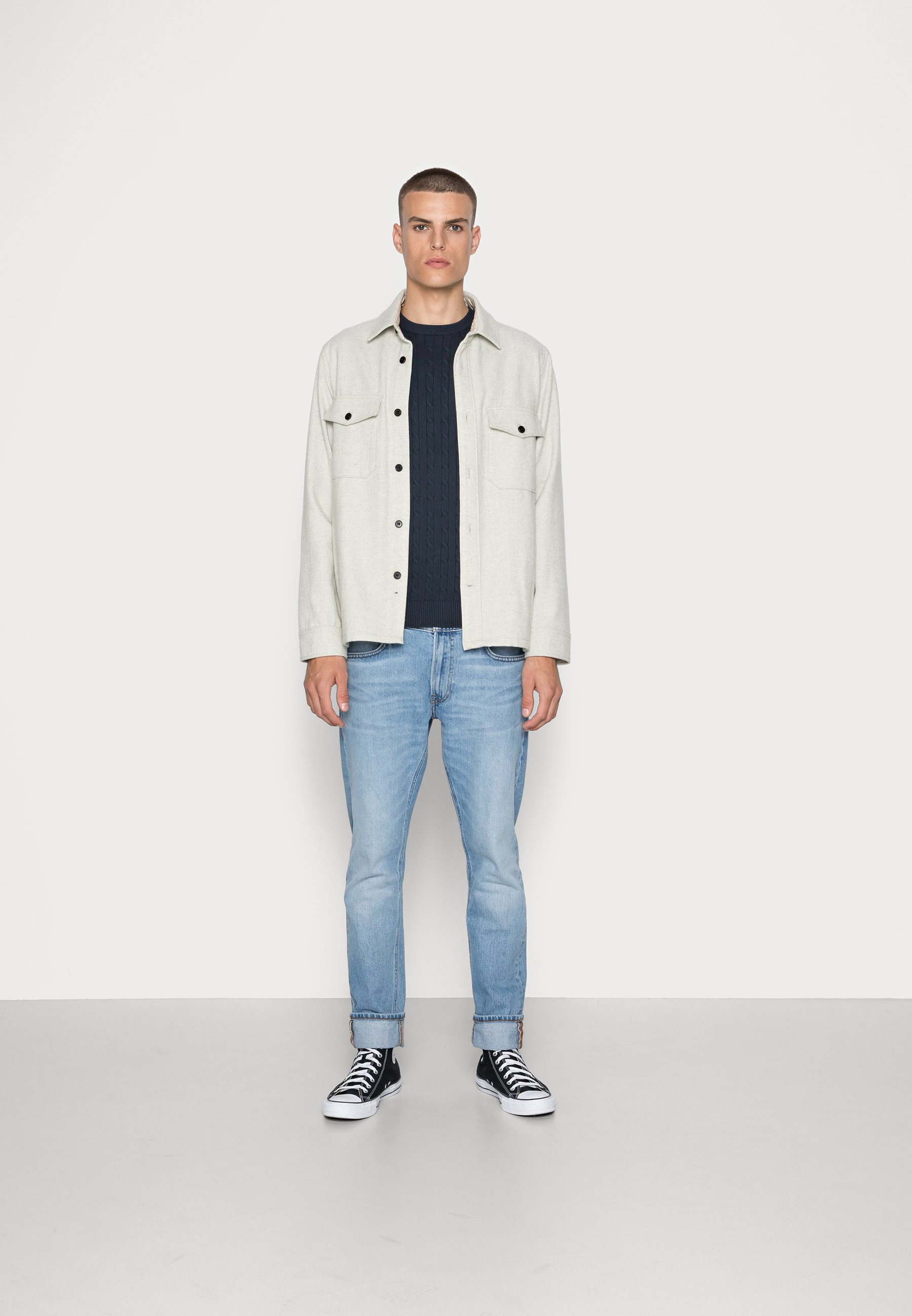 Jack \u0026 Jones PREMIUM JJGLENN CREW NECK - Jersey de punto - sky captain/azul  - Zalando.es