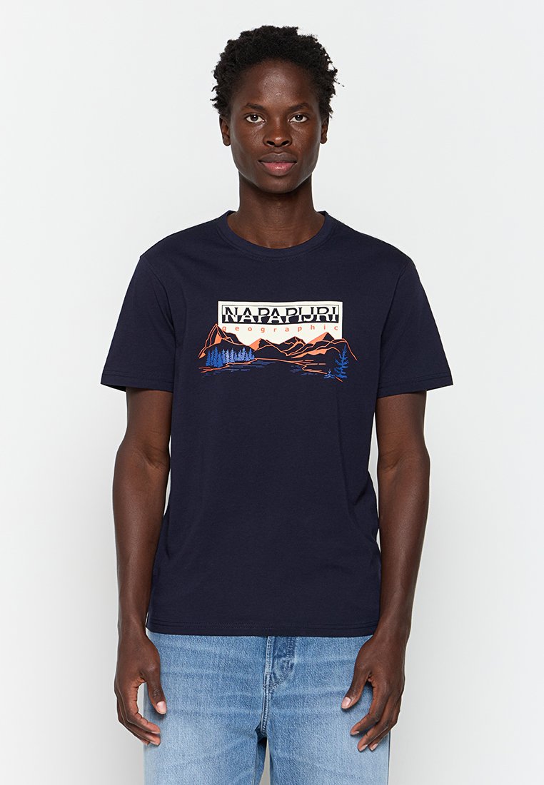 Napapijri T-shirt print donkerblauw