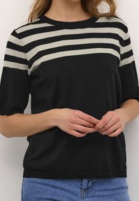 Kaffe Camiseta estampada - black