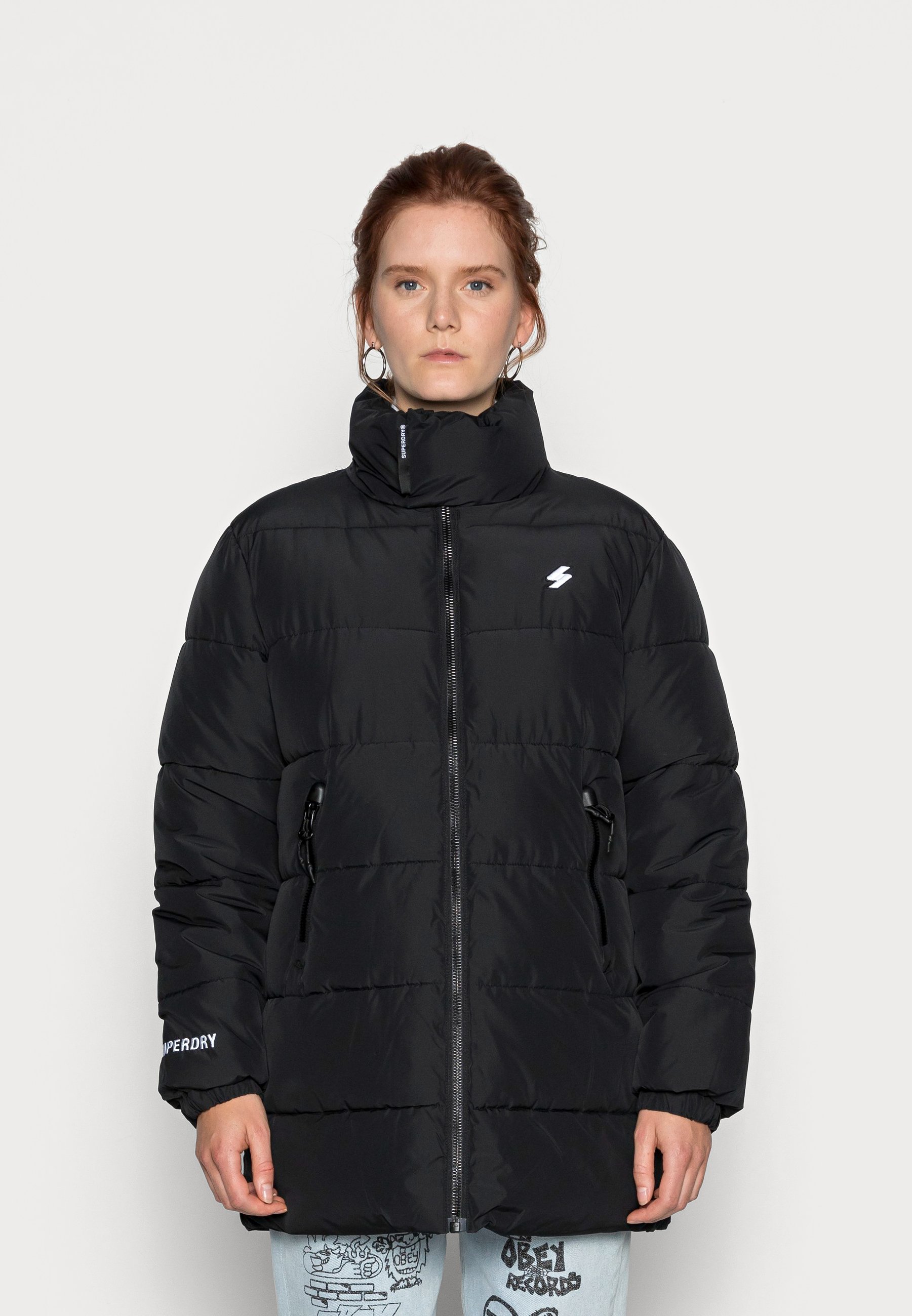 superdry longline padded coat