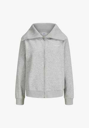 JXSTUDIO - Športna jopa s kapuco na zadrgo - light grey melange