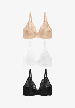 3 PACK  - Reggiseno con ferretto - black white nude