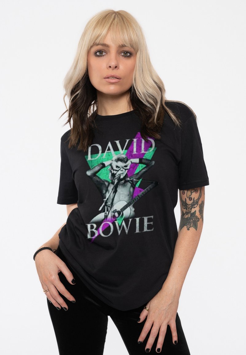 Paradiso Clothing DAVID BOWIE ALADDIN SANE THUNDER - Print T-shirt - black