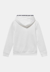 Calvin Klein Jeans INTARSIA LOGO HOODIE UNISEX - Felpa con cappuccio - bright white