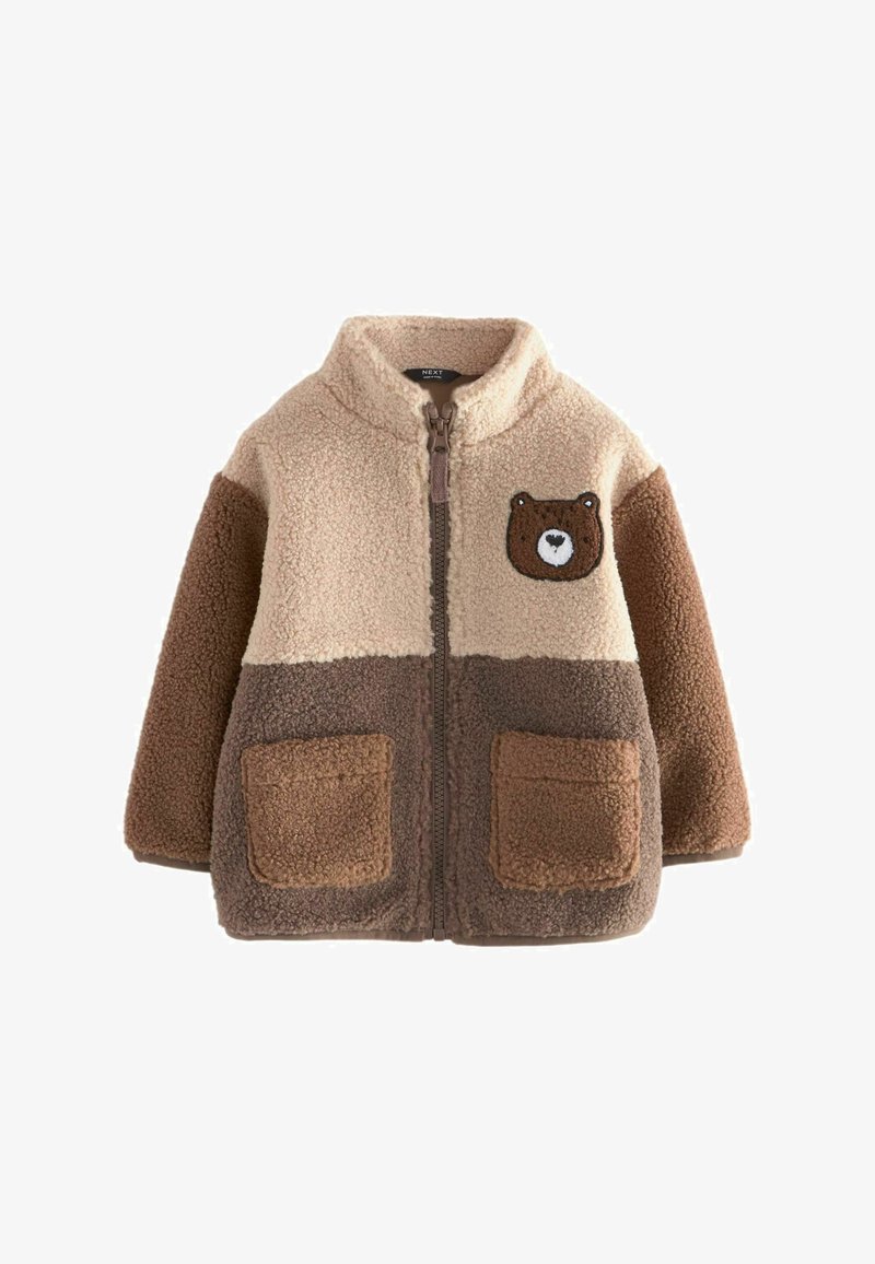 Next COLOURBLOCK THROUGH REGULAR FIT - Flisinė striukė - tan brown bear