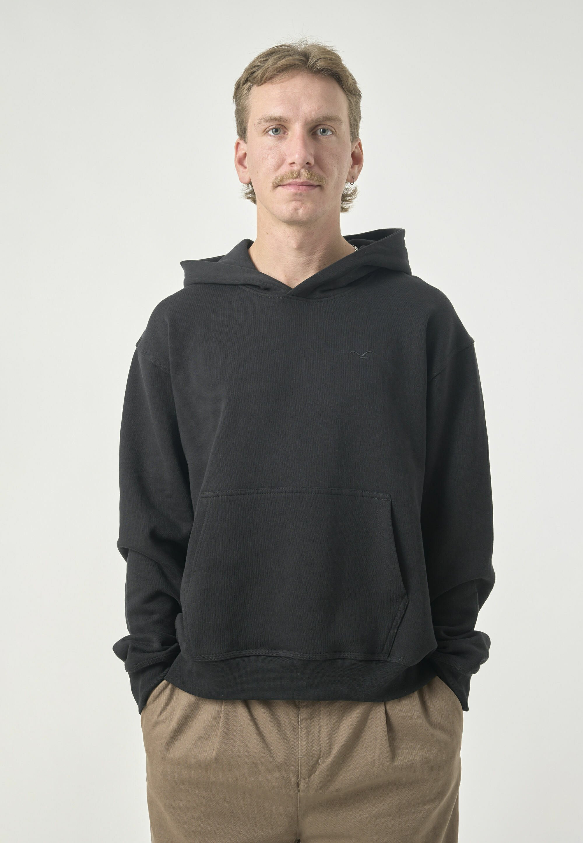 Hoodie Cleptomanicx Wollpullover Cleptomanicx Hoodie Black