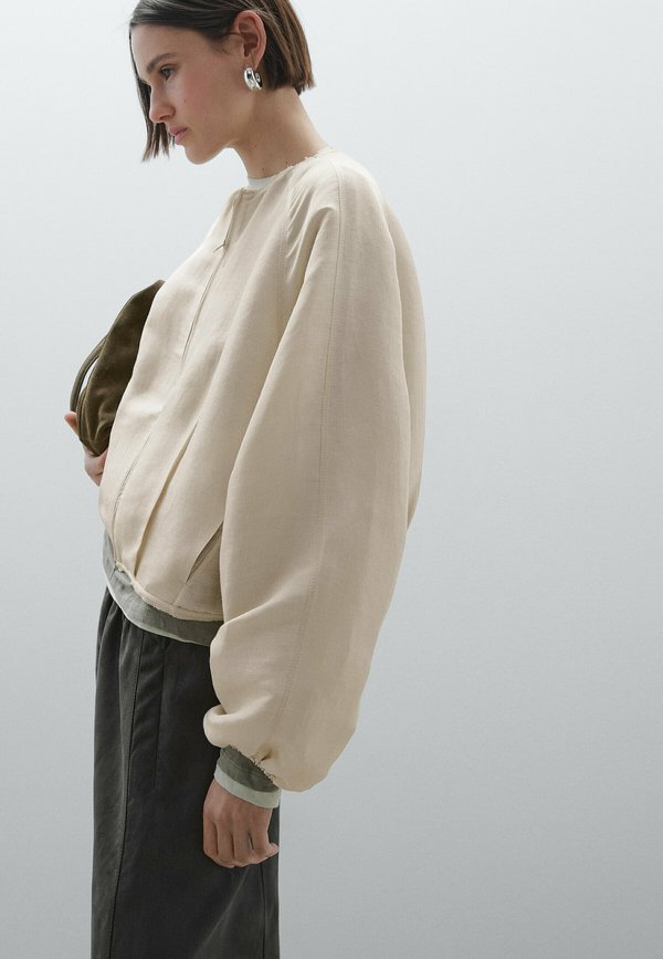FRAYED  - Bomber Jacket - beige4