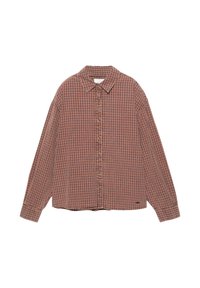 LACQUERED CHECK - Skjortebluser - light brown