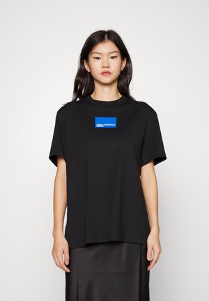 REGULAR FIT LOGO - Camiseta estampada - black