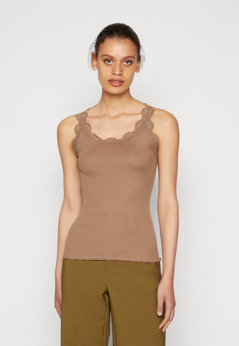 Rosemunde BABETTE U NECK - Top - dark sand