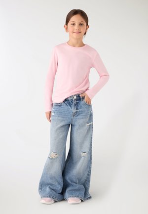 Wide Leg - var blu denim medio