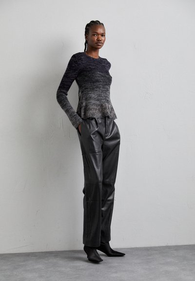 Proenza Schouler White Label STRAIGHT LEG PANTS - Παντελόνι - black