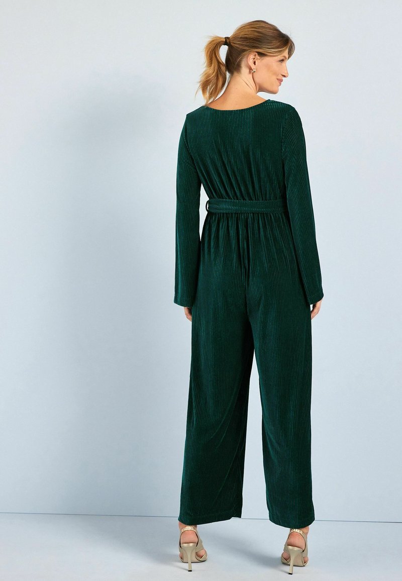 Next MATERNITY/NURSING VELVET JUMPSUIT Jumpsuit green/groen
