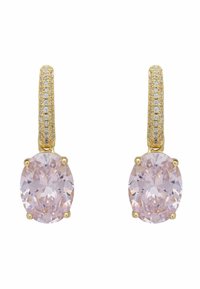 Latelita ALEXANDRA OVAL DROP EARRINGS GOLD MORGANITE - Örhänge - gold-coloured