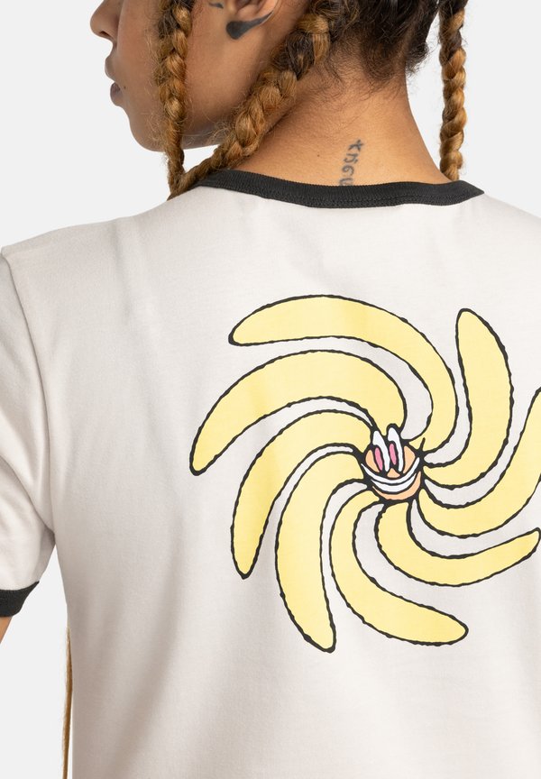 YARNHILL RINGER - Print T-shirt - oat milk3