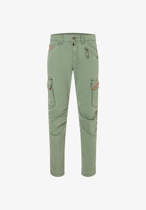 TIMEZONE, CARGO HOSE GERADE PASSFORM ZIP-FLY KNÖCHELLANG CARGOTASCHEN - Cargohose - grün