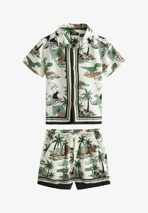 Next SHORT SLEEVES SET REGULAR FIT - Treniņtērpa apakšdaļas - green ecru dino