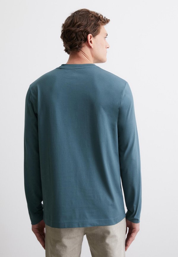 LOGO PRINT AT CENTRE FRONT RIBBED NECK TRIM - Long sleeved top - storm3