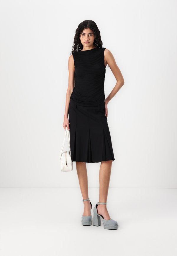 MIDI SUITING SKIRT - Pleated skirt2