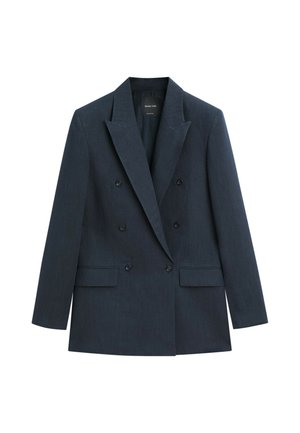 Massimo Dutti, Manteau court - mottled dark blue