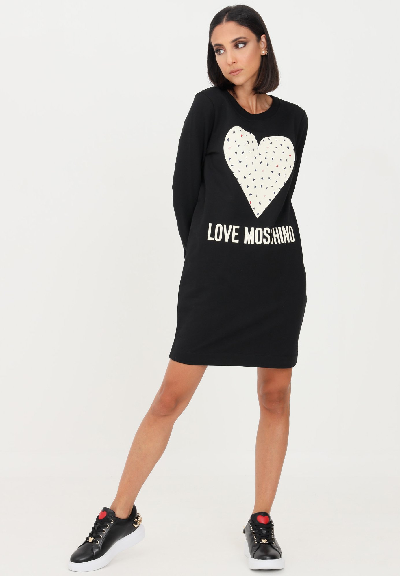 Love Moschino Vestito di maglina - black/nero - Zalando.it