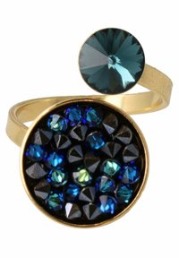 Niet geselecteerd, gold coloured and blue