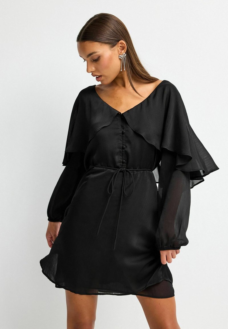 Next REGULAR FIT - Denní šaty - black textured