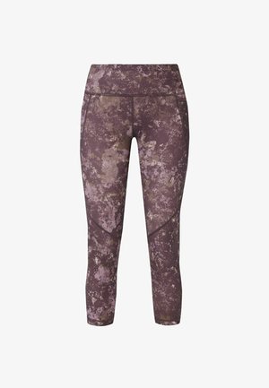 Sweaty Betty, POWER CROPPED WORKOUT LEGGINGS - Tights - purple erosia print
