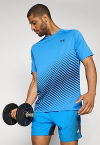 Under Armour TECH FADE  - Sportfelső - blue atlantis/white