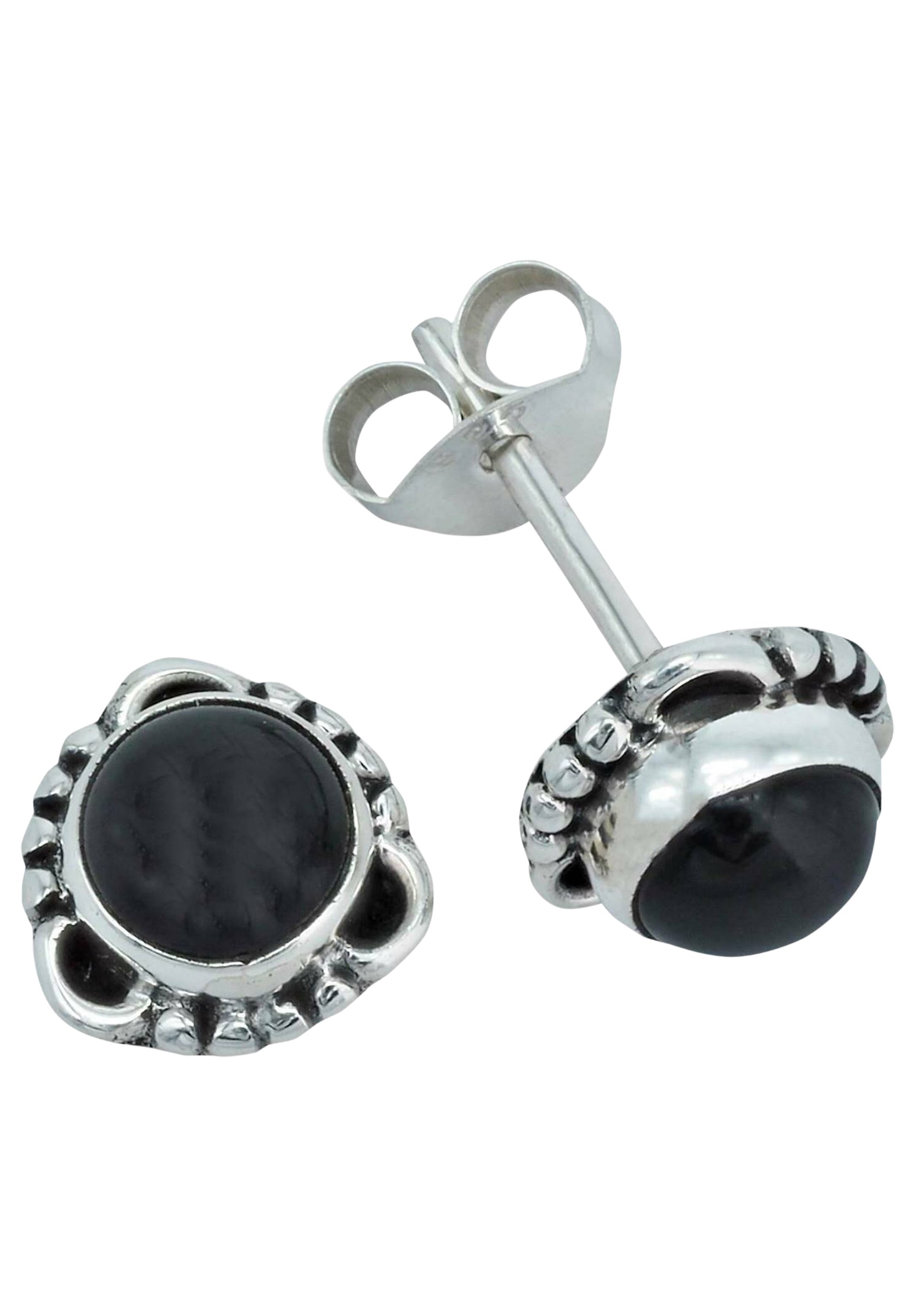 Silver Mountain Damen Halskette – 925 Sterling Silber Mit Schwarzem Zirkonia, 40,6 Cm + 5,1 Cm Verlängerung
