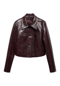 DORIS - Imitatieleren jas - bordeaux